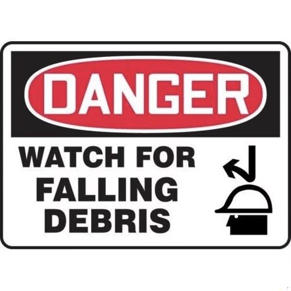 Accuform OSHA DANGER SAFETY SIGN WATCH FOR MEQM233VS MEQM233VS - main